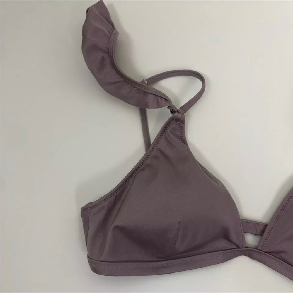Purple Victoria Secret Ruffle Straps Bikini Small - Picture 2 of 4